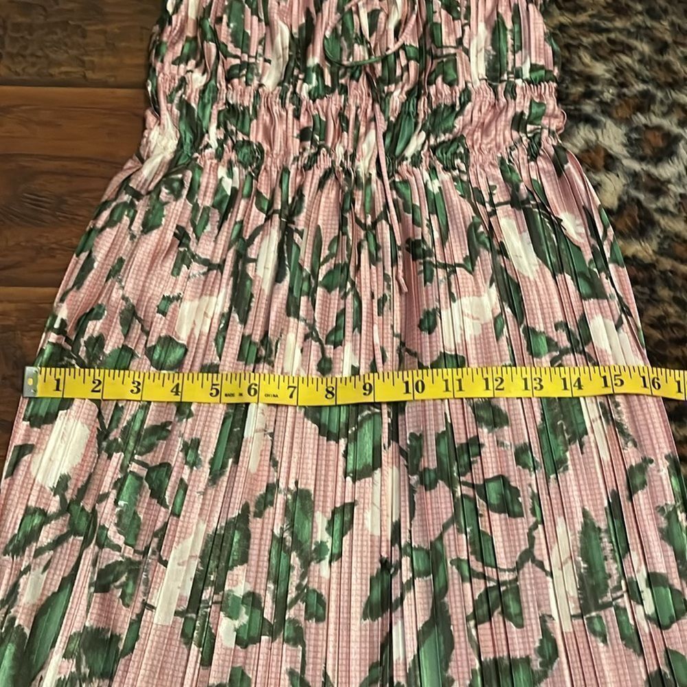 Zara Printed Pleated Multi Print Floral Contemporary Feminine Cottage Core Dress - Picture 11 of 16